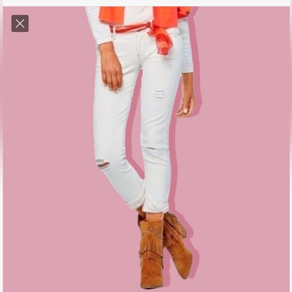 CAbi Antique White Slim Boyfriend Jeans